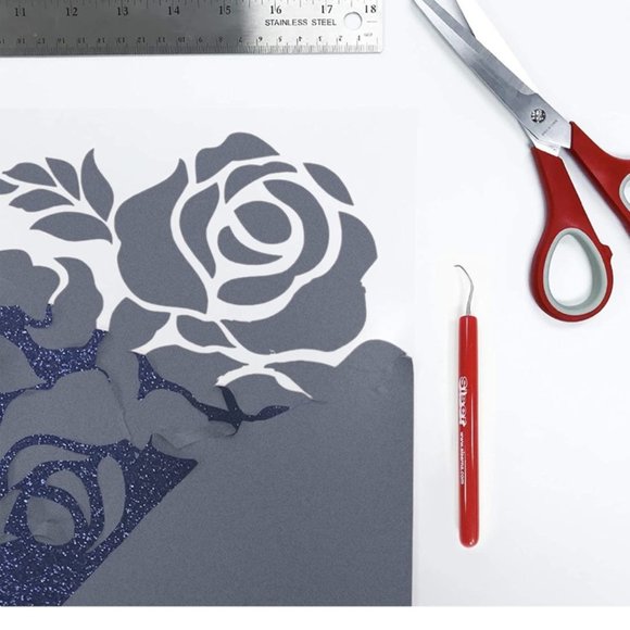 6 Sheets 10" x 10" Glitter Siser Easyweed HTV Heat Transfer Vinyl Iron-On Heat - Picture 11 of 11